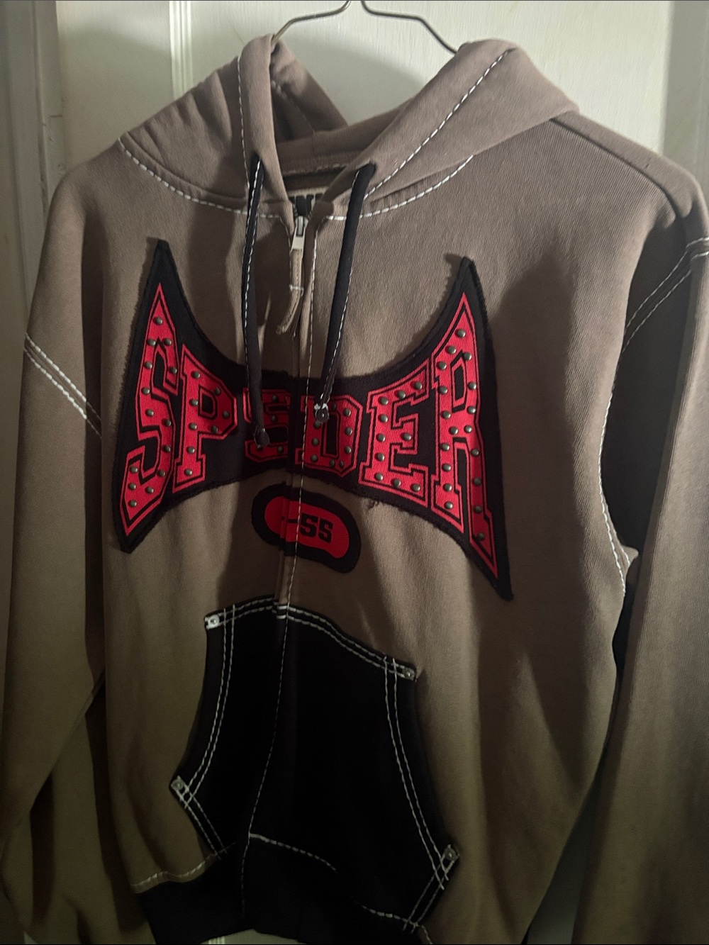 Sp5der T & F zip hoodie